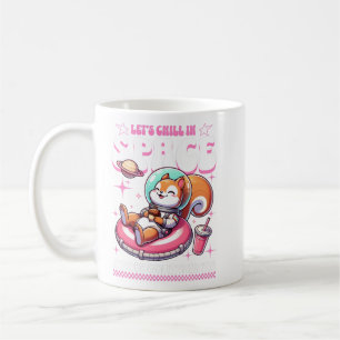 Mug Détendons-nous dans l'illustration d'astronaute mi