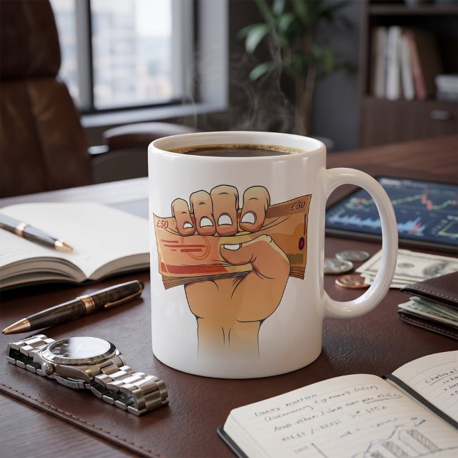Mug Détenir de l'argent (Créateur téléchargé)