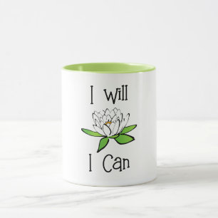 Mug Détermination Lotus Flower Je le peux