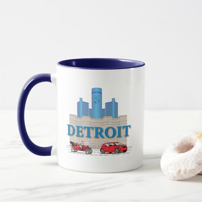 Mug Detroit Michigan États-Unis (Avec donut)