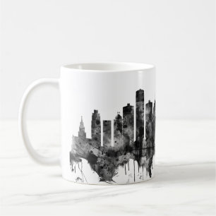 Mug Detroit Michigan Skyline BW