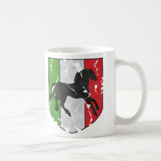 Mug Détruit semblant la crête italienne avec le cheval