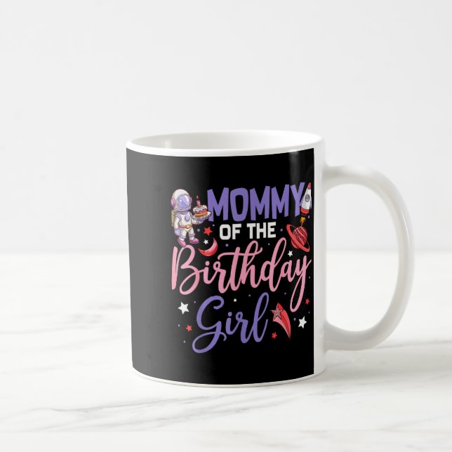 Mug Deux à la lune maman de l'astronaute fille d'anniv (Droite)