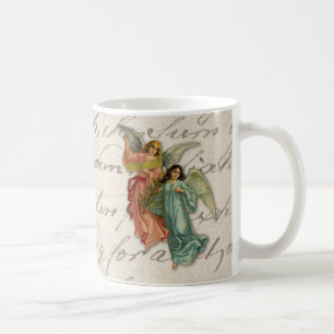 Mug Deux anges de Noël - chute victorienne religieuse