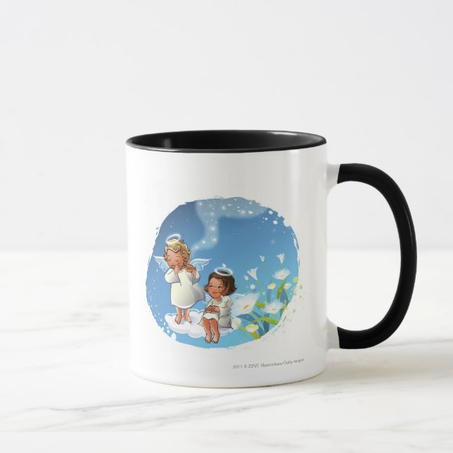 Mug Deux anges se reposant sur les nuages (Droite)