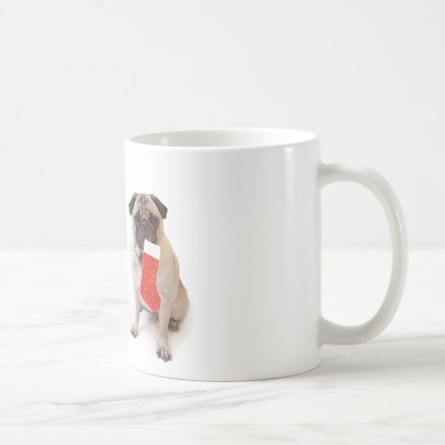 Mug Deux carlins de Noël (Droite)