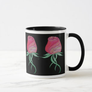 Mug Deux chats dans un Rose-Noir