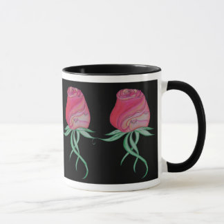 Mug Deux chats dans un Rose-Noir