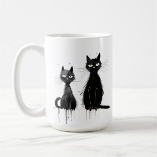 Mug Deux chats noirs Conception Musique