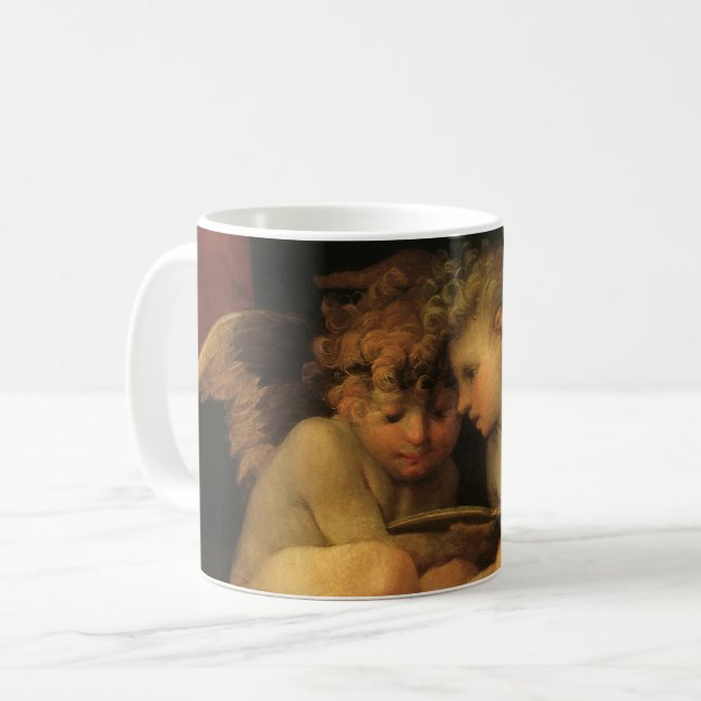 Mug Deux chérubins lisant par Rosso Fiorentino, Anges (Devant gauche)