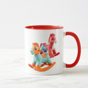 Mug Deux chevaux à bascule pour les enfants sages.