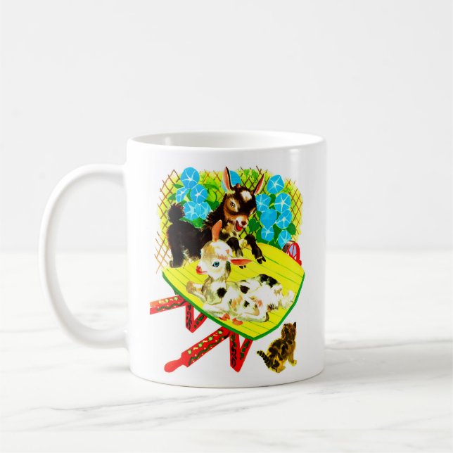 Mug deux chèvres un chaton (Gauche)