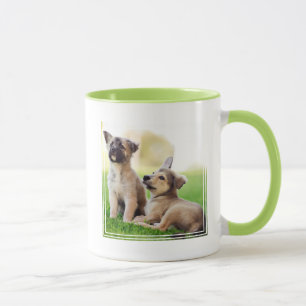 Mug Deux chiots bergers allemands