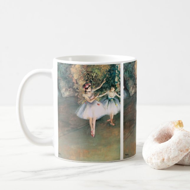 Mug Deux danseuses sur une scène par Edgar Degas, Art  (Avec donut)
