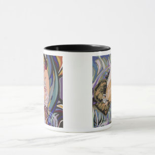 Mug Deux femmes Art Déco vintage par S. Chompre