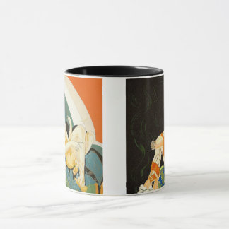 Mug Deux femmes Art déco vintage par S. Chompre