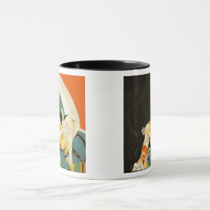 Mug Deux femmes Art déco vintage par S. Chompre