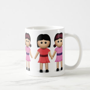 Mug Deux femmes tenant des mains Emoji