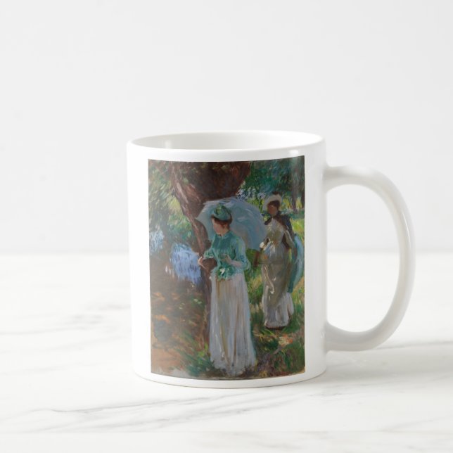 Mug Deux filles avec des parasols (Droite)