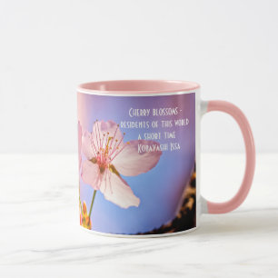 Mug Deux fleurs de Sakura éclairées au soleil