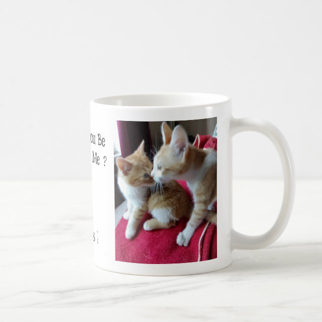 Mug Deux Ginger Cats Love, Texte Drôle, Personnalisabl (Droite)