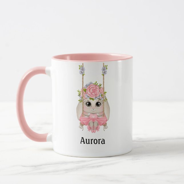 Mug Deux images de lapin de ballet sur balançoire et c (Gauche)