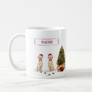 Mug Deux Labrador Retrievers Chien de Noël Drôle