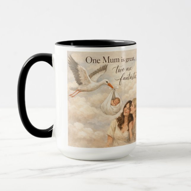 Mug Deux mamans et l'amour d'une communauté LGBTQ (Gauche)