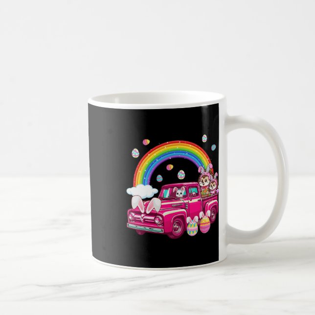 Mug Deux Mignons Hérisson De Lapin Sur Camion Chasse P (Droite)