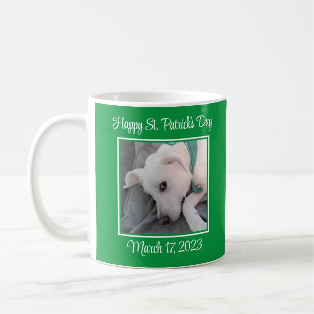 Mug Deux mignons Photo Saint Patrick's Day Green Lazy  (Gauche)