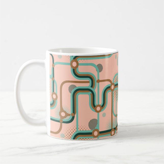 Mug Deux motifs sans couture dans des couleurs différe (Gauche)