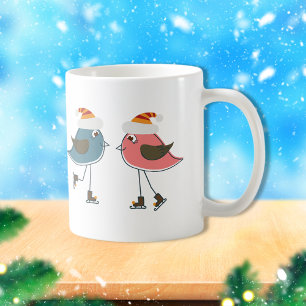 Mug Deux Oiseaux De Neige Patinage Sur Glace