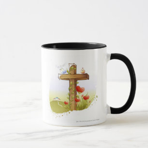 Mug Deux oiseaux étant perché sur une croix