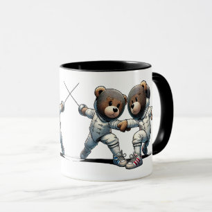 Mug Deux oursons s'affrontent à l'épée.