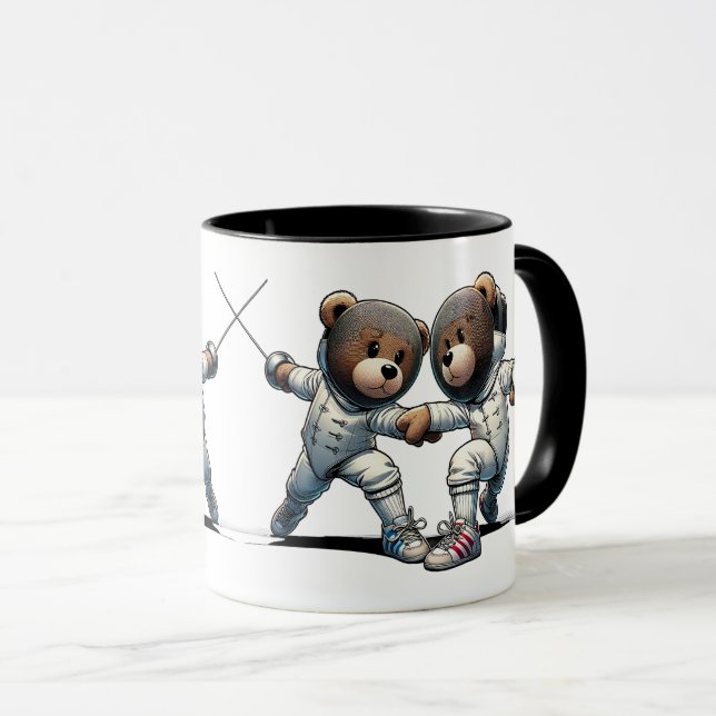 Mug Deux oursons s'affrontent à l'épée. (Devant droit)