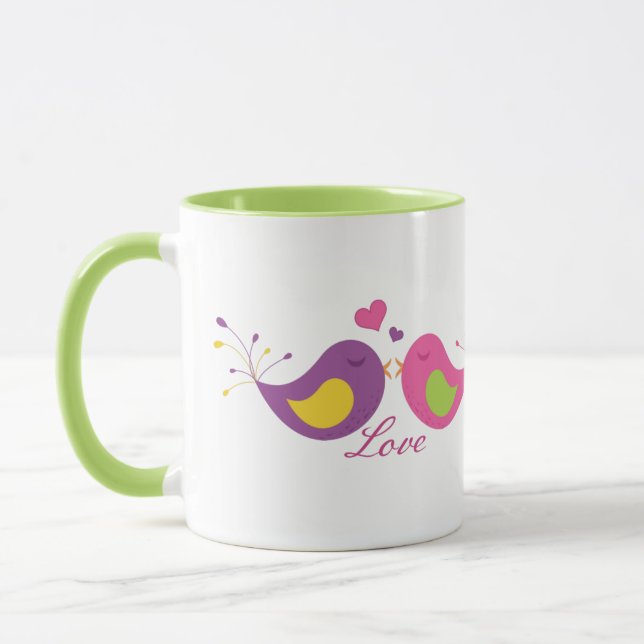 Mug Deux perruches mignonnes (Gauche)