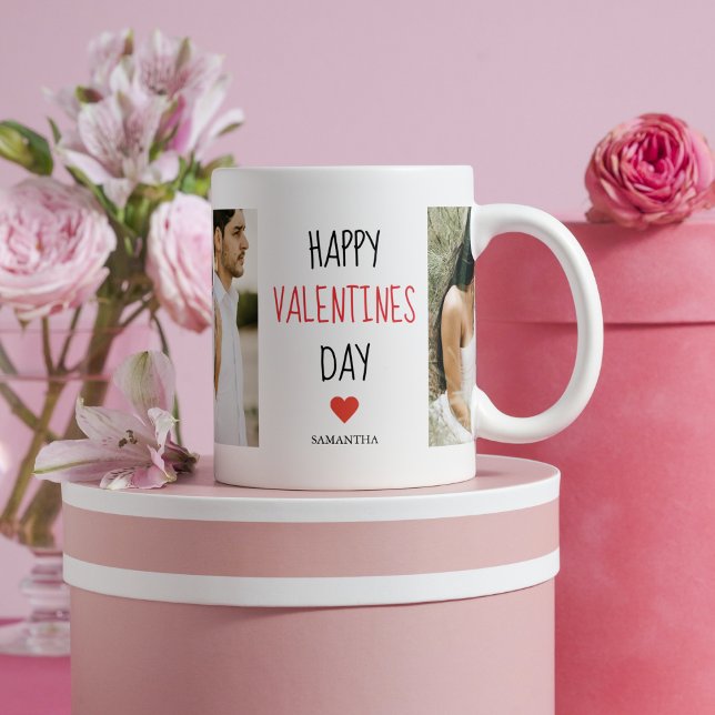 Mug Deux photos | Happy Valentines Day | (Créateur téléchargé)