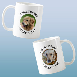Mug Deux photos personnalisées pour papa de chien