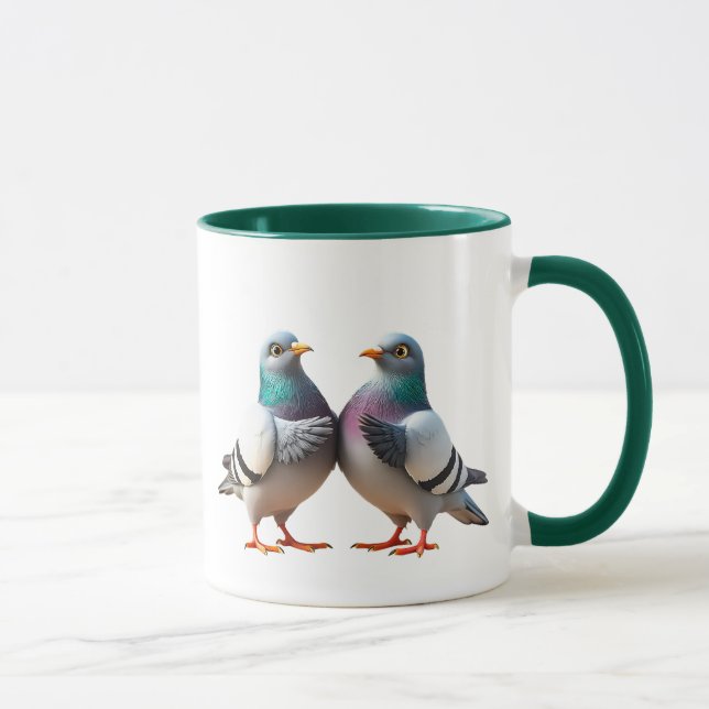 Mug Deux pigeons qui discutent. (Droite)