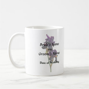 Mug Deux produits de mariage aux iris violets foncés