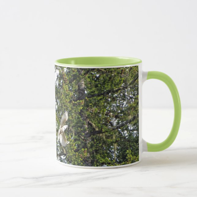 Mug Deux Rares Volant Blanc Ravent Faune Photographie (Droite)