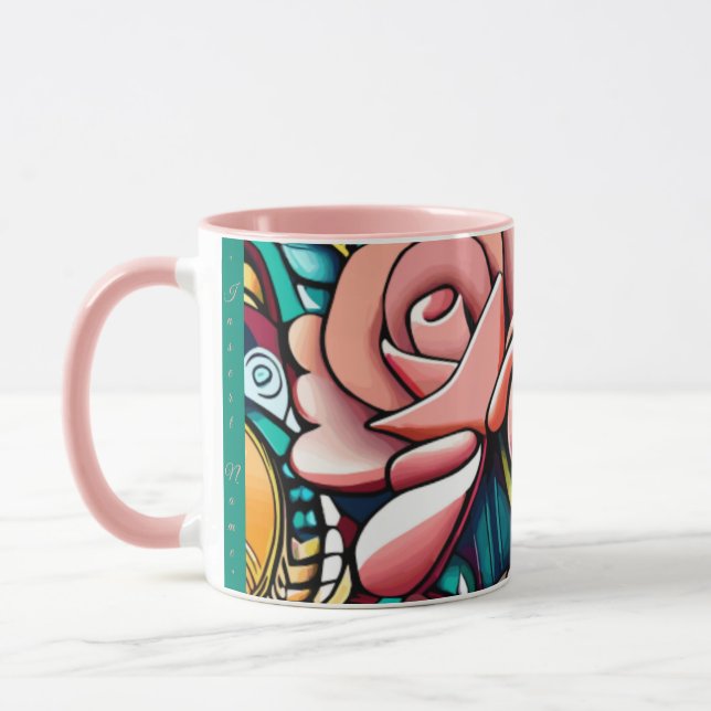 Mug Deux Roses : Un Arrangement Floral Spectaculaire (Gauche)