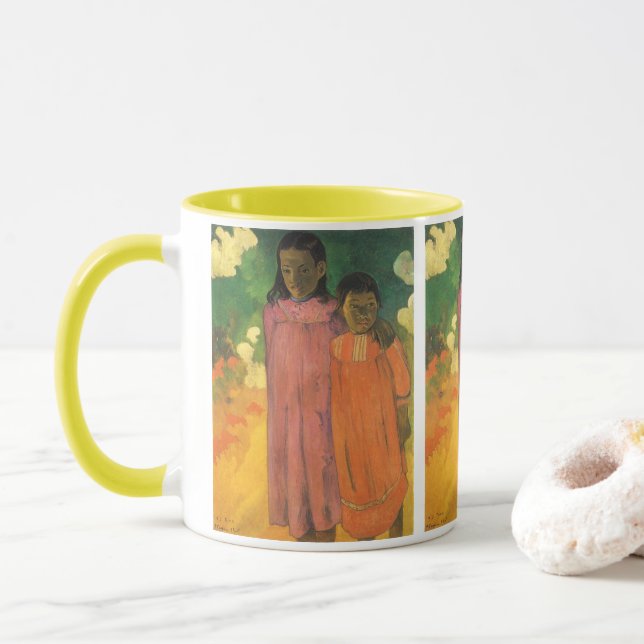 Mug Deux soeurs de Paul Gauguin, Art Vintage (Avec donut)