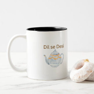 Mug Deux Tons Amateur de Thé Desi Dil Se Esthétiqu