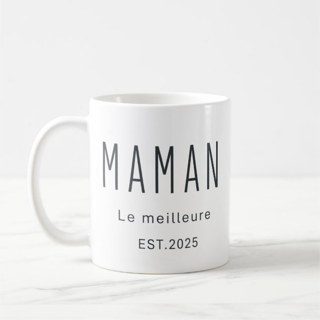 Mug deux tons gravé sur mesure : tasse à café en g (Gauche)