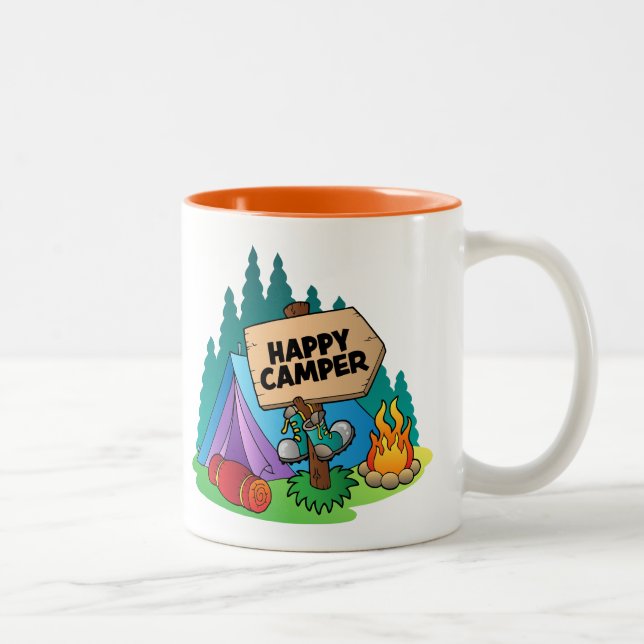 Mug deux tons Happy Camper (Droit)