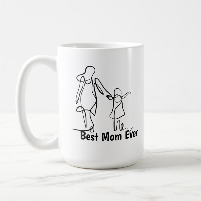 Mug Deux Tons Meilleure Maman, 15 oz (Gauche)