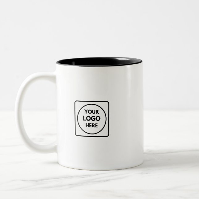 Mug deux tons personnalisé avec logo d'entreprise (Gauche)