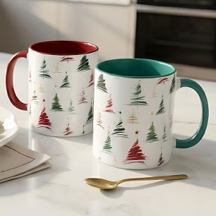 Mug deux tons pour l'arbre de Noël moderne
