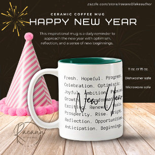 Mug deux tons pour sentiments inspirants de Nouvel